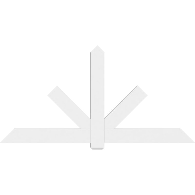 Support de pignon en PVC de qualité architecturale Kennewick, H 42 po x l 84 po (pas: 12/12), P 2 po x F 6 po