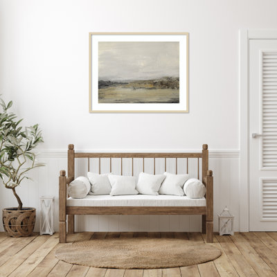 Misty Shoreline II by Sharon Gordon Wood Framed Wall Art Print