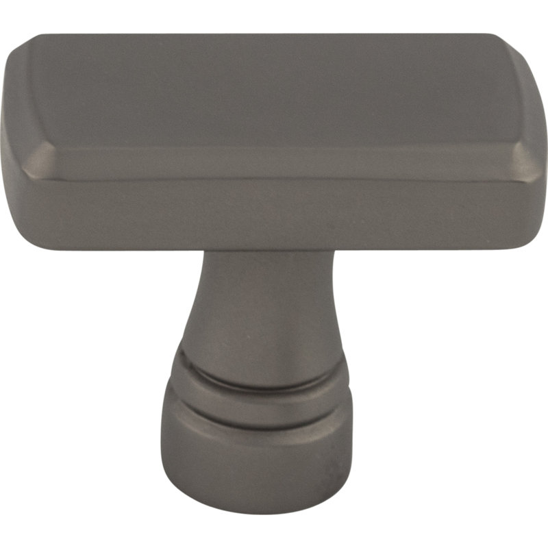 Kingsbridge Rectangle Knob, Ash Gray, 1 3/8" Knob Length