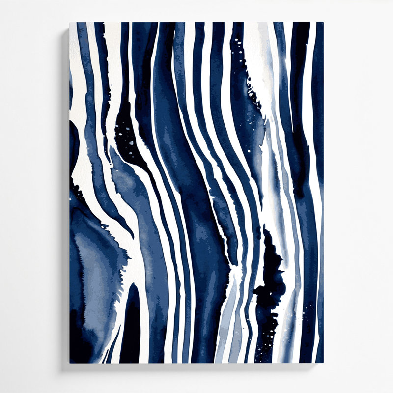 Art mural sur toile DiagonalStripes, H 8 po x l 10 po