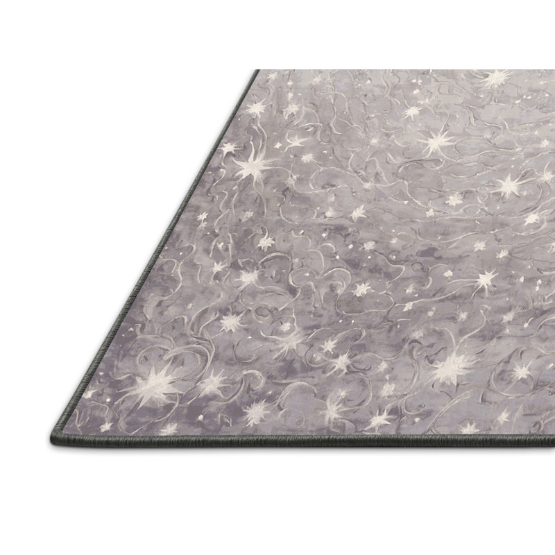 Tapis gris soyeux et moelleux, Rectangle 8 pi x 12 pi