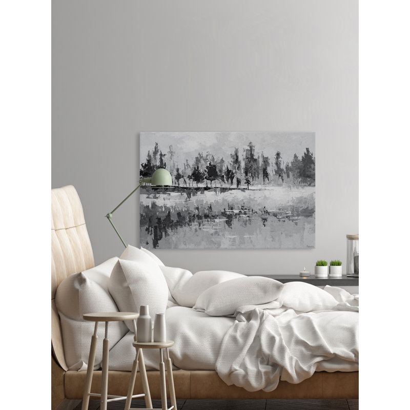 Dark Lake by Parvez Taj - 1 Piece Wrapped Canvas Painting, 45cm H x 66cm W x 3.81cm D