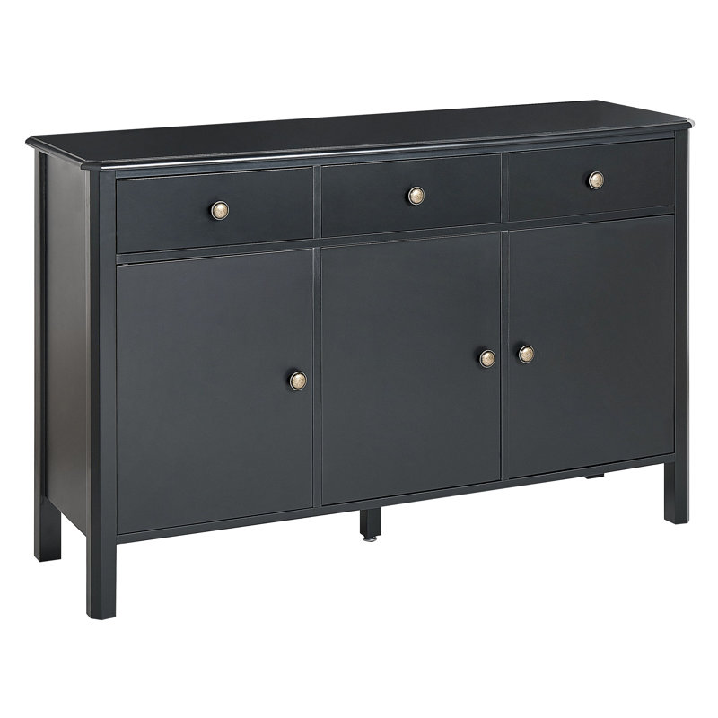 3 Door Sideboard Black Sheri