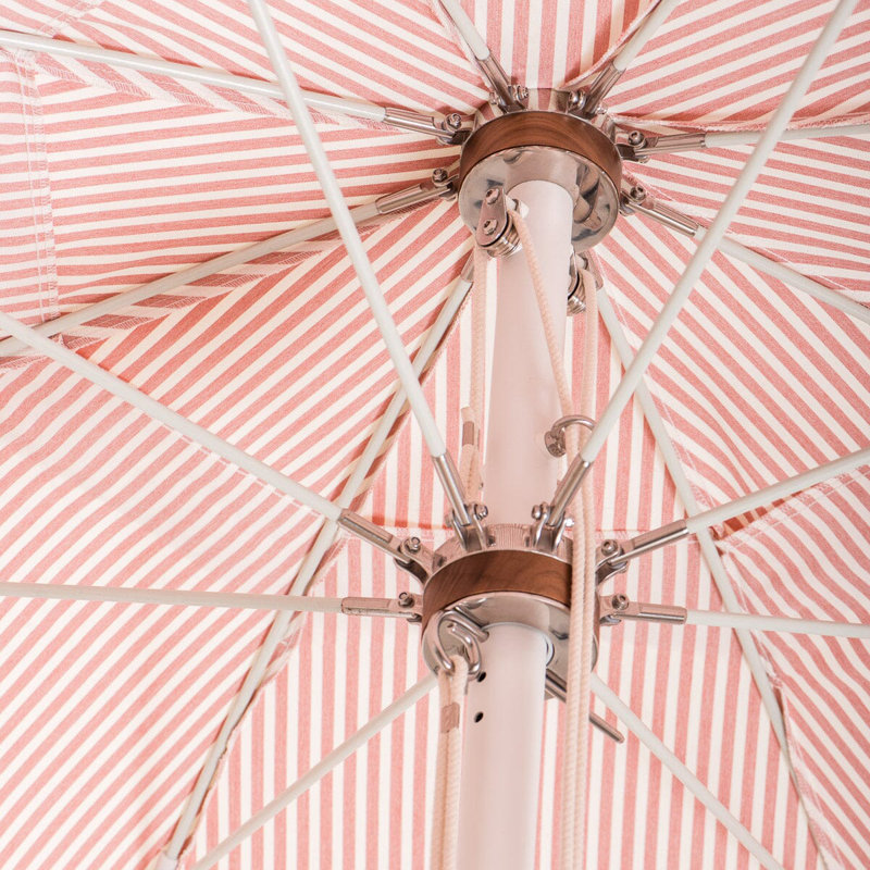 Patio 90'' W Umbrella, Pink/White Striped