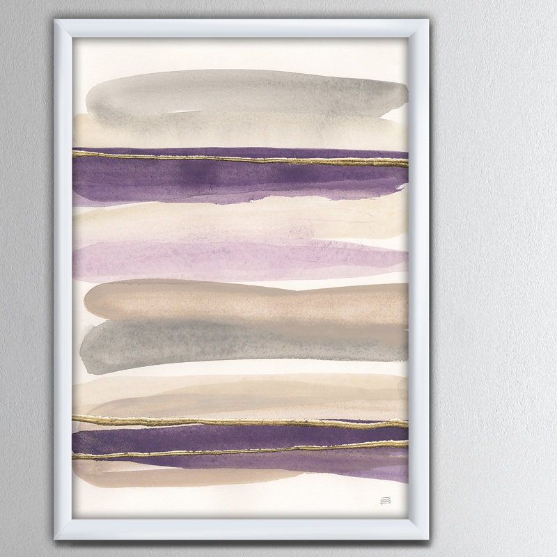 " Shape Of Glam Purple ", 20" H x 12" W x 1" D, White Framed
