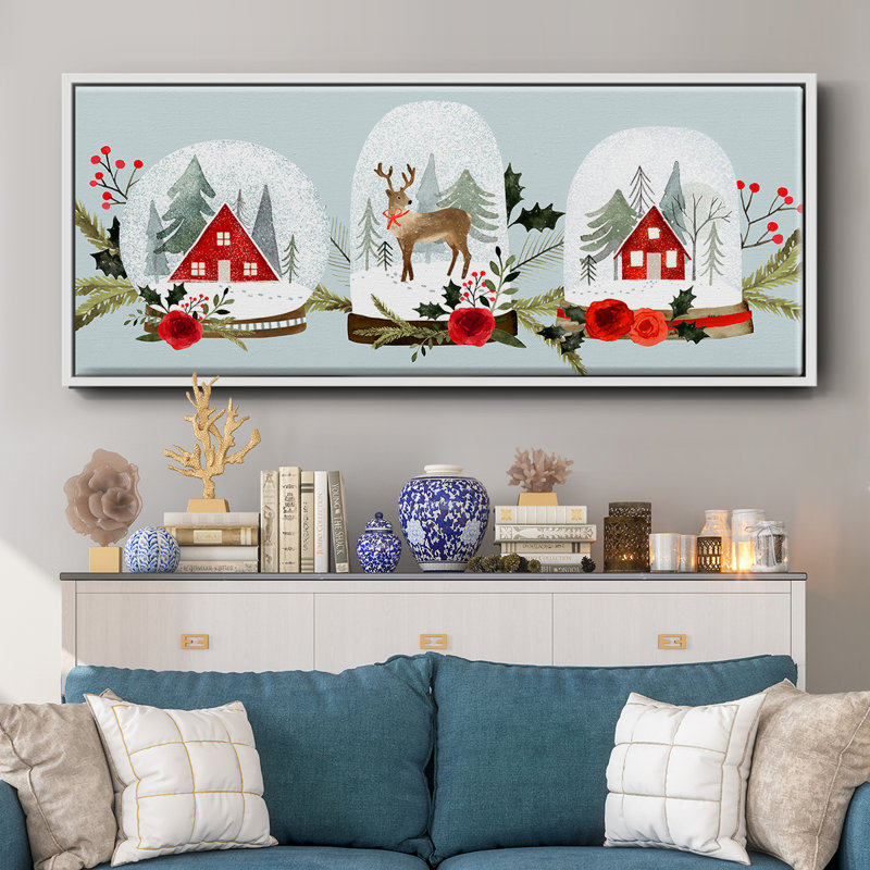 «Snow Globe Village Collection D», toile encadrée, H 8 po x l 20 po