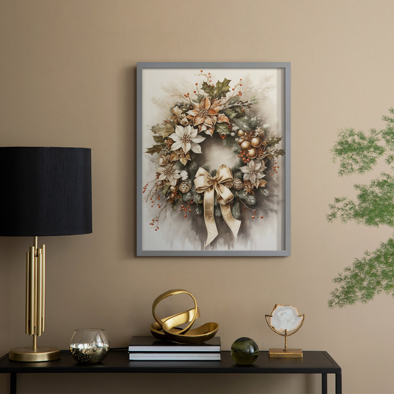 Reproduction d'art encadrée, Noël massif, H 21 po x l 17 po, Grey