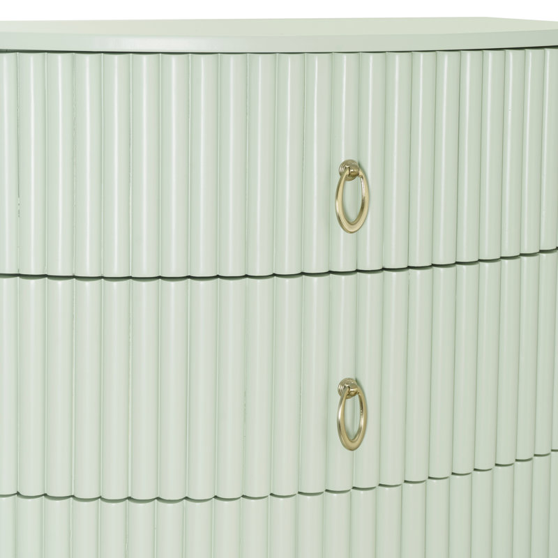 Colborne 3 Drawer Nightstand, Green