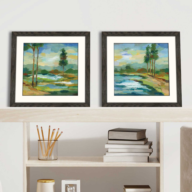 "Silvia Vassileva", paysage printanier I ", impression sous verre