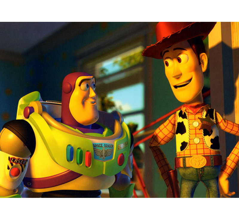 Buzz Lightyear and Woody, 35" H x 48" W