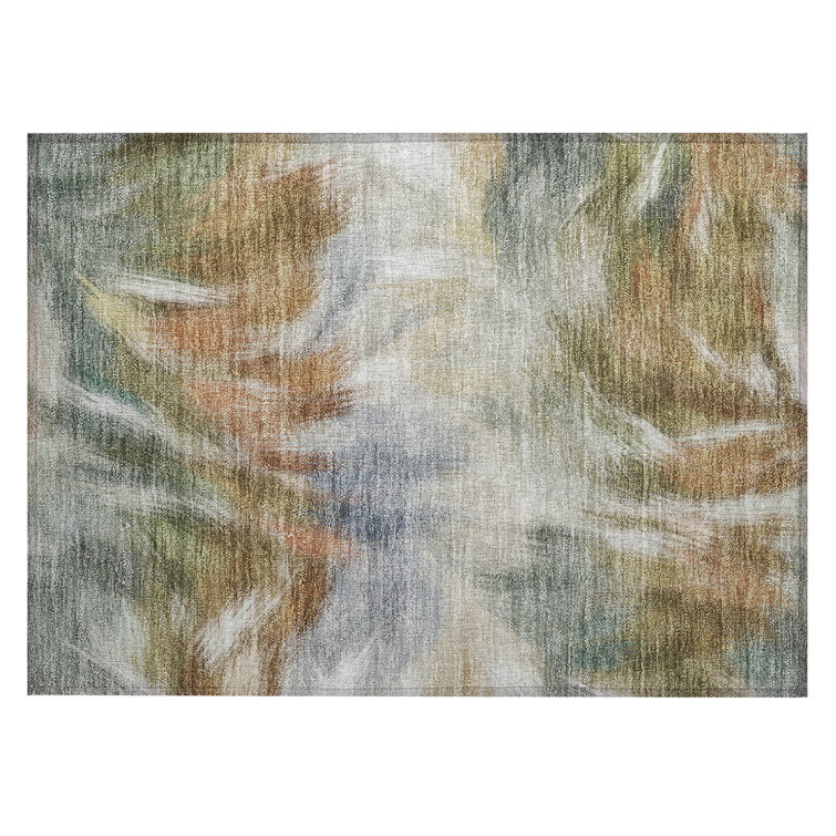Machine Washable Indoor/Outdoor Xhevrie Beige Rug