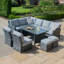 Cornejo Extending Rattan Corner Dining Set-1400189306