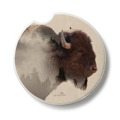 Stoneware Round 1 Piece Car Coaster