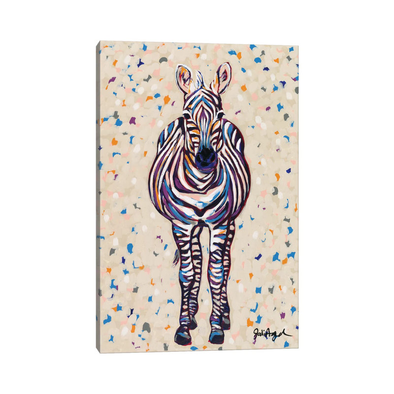 Fruit Stripe Zebra by Jodi Augustine - Wrapped Canvas Painting, 152.5 cm H x 101.5 cm W