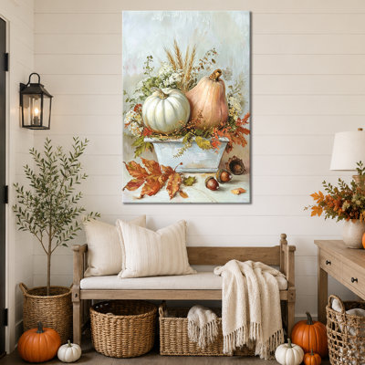 Automne, art mural sur toile citrouille, art automnal, images d'automne