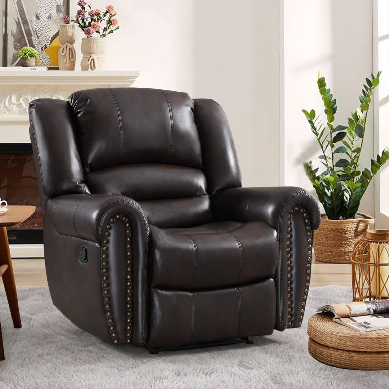 Fauteuil inclinable manuel surdimensionné 40,9 po Chemika, Similicuir performance espresso brun