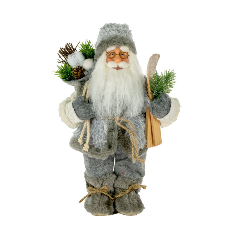 Père noël avec figurine skiis