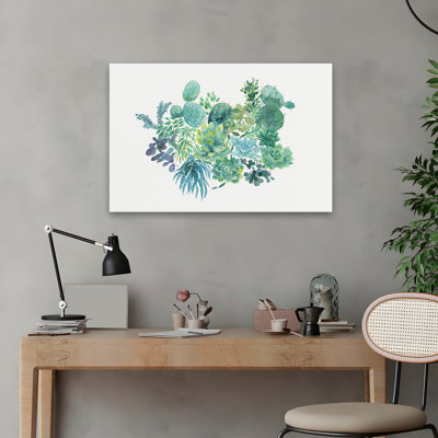Paysage, nature, plantes, fleurs, cactus vert II, art mural