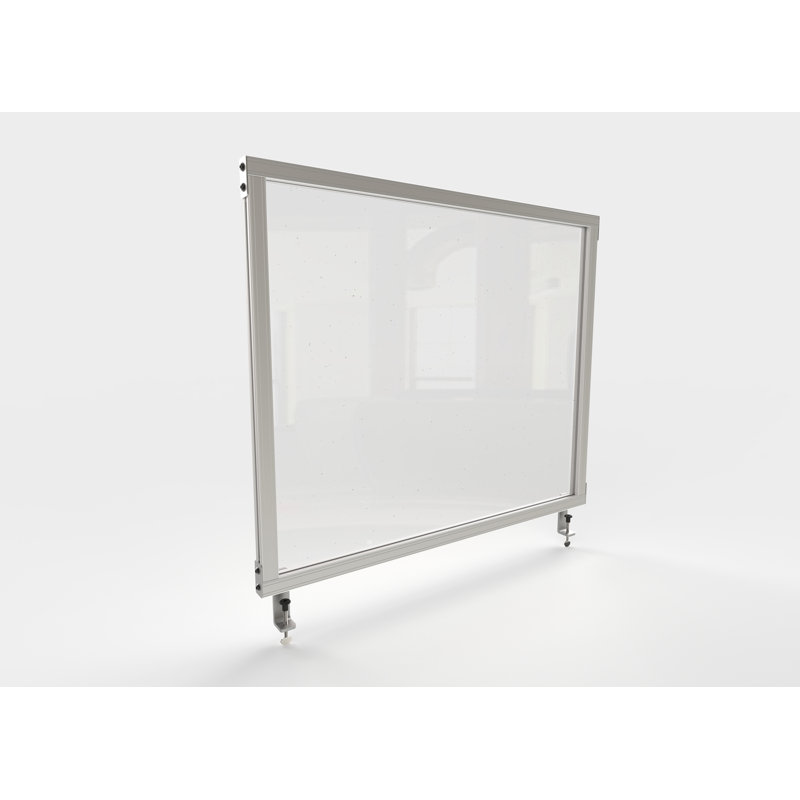 Frosted Acrylic Desktop Partition Screen with Aluminum Frame