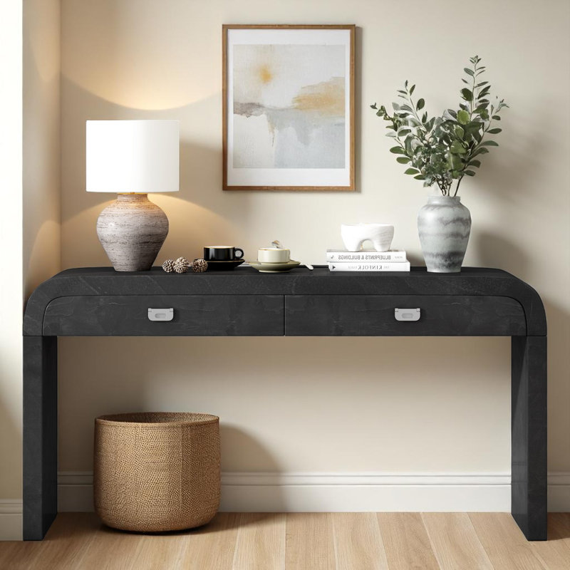 60.02" Console Table, Black