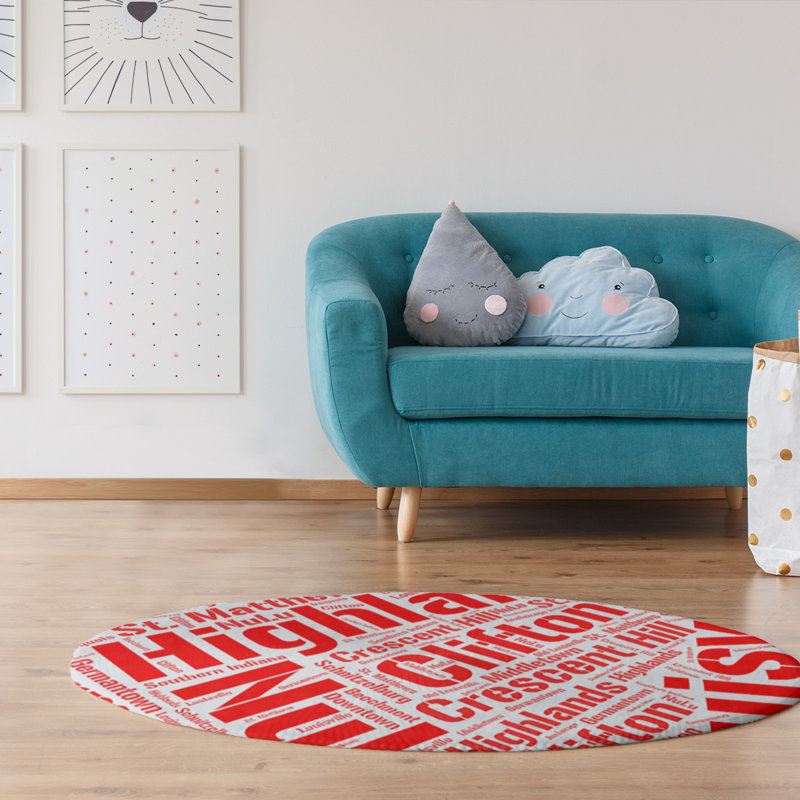 Chenille Indoor Rug, Round 5'