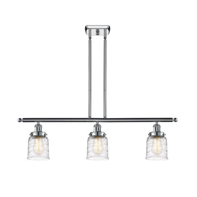 Luminaire suspendu linéaire à 3 lumières pour îlot de cuisine Alishma
