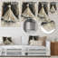 Illustration de robe de mode glamour dorée et noire II - décoration murale tendance-957811214-957811252