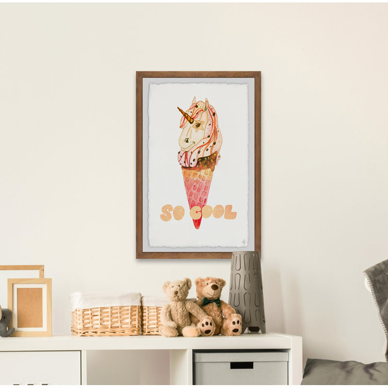Maggiemae «Unicorn Ice Cream III», reproduction encadrée, H 12 po x l 8 po x P 1,5 po