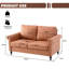 2 Seater Faux Leather Loveseat
