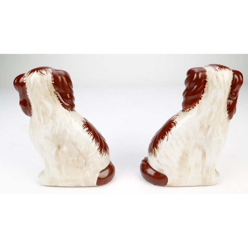 Saucedo 8" Staffordshire Dog Pair, Brown