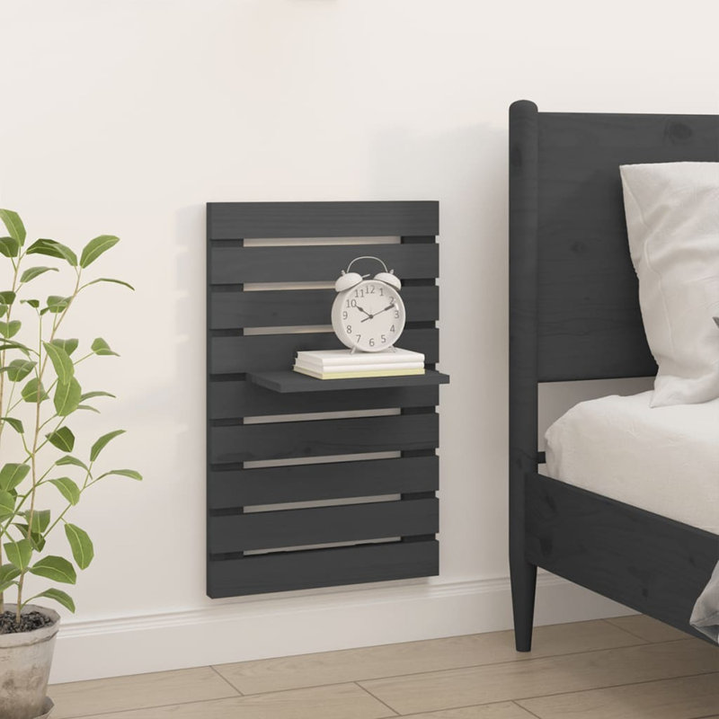 40cm W Bedside Table, Grey/Brown/Blue