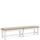 Lana Trestle Dining Table Set With Dining Bench And Armchairs