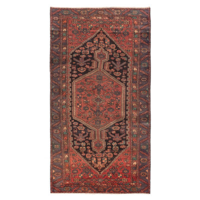 Andelz Black, Red Rug 4'4" x 8'4"