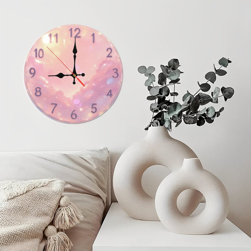 Horloge avec ciel pastel