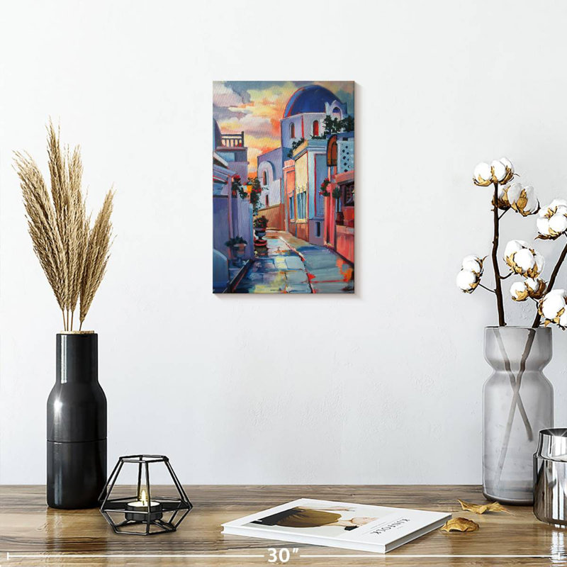 Aime Street At Golden Hour, 12" H x 8" W