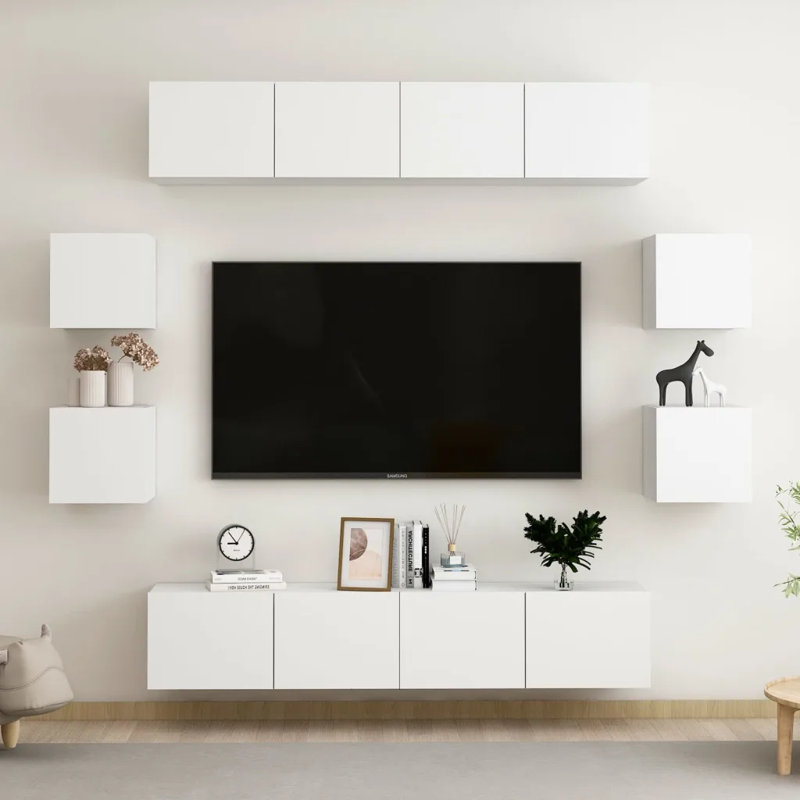 Blae Unfinished Entertainment Centre for TVs up to 88", White