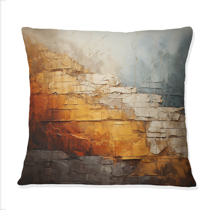 Coussin gris et orange
