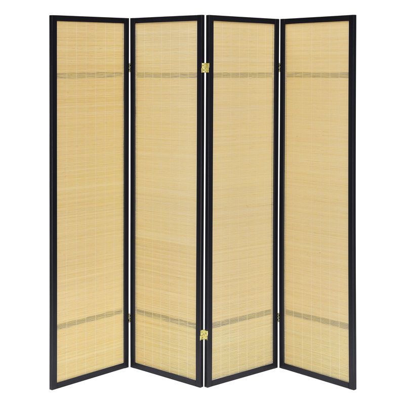 Paravent pliable à quatre panneaux avec pin, léger, polyvalent, esthétique texturée naturelle, hauteur de 71,41 pouces, écran pliable de 68,16 po pour un repositionnement facile, 16,81 lb, 0,75 de large, et plus