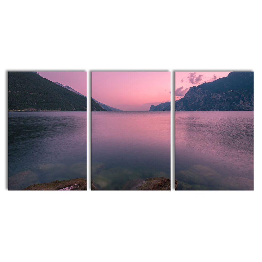 3-tlg. Leinwandbilder-Set Lake Garda in Italy