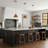 1-Dark brown glass iron dimmable pendant light
