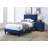 W Adjustable Headboard Bedframe,Velvet Upholstered Youth Bedroom Furniture-2017069505-2017069508