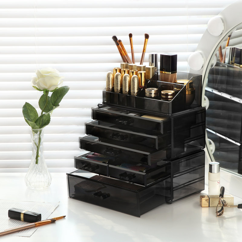 23.8x15.3x29.6cm Plastic Makeup Organiser