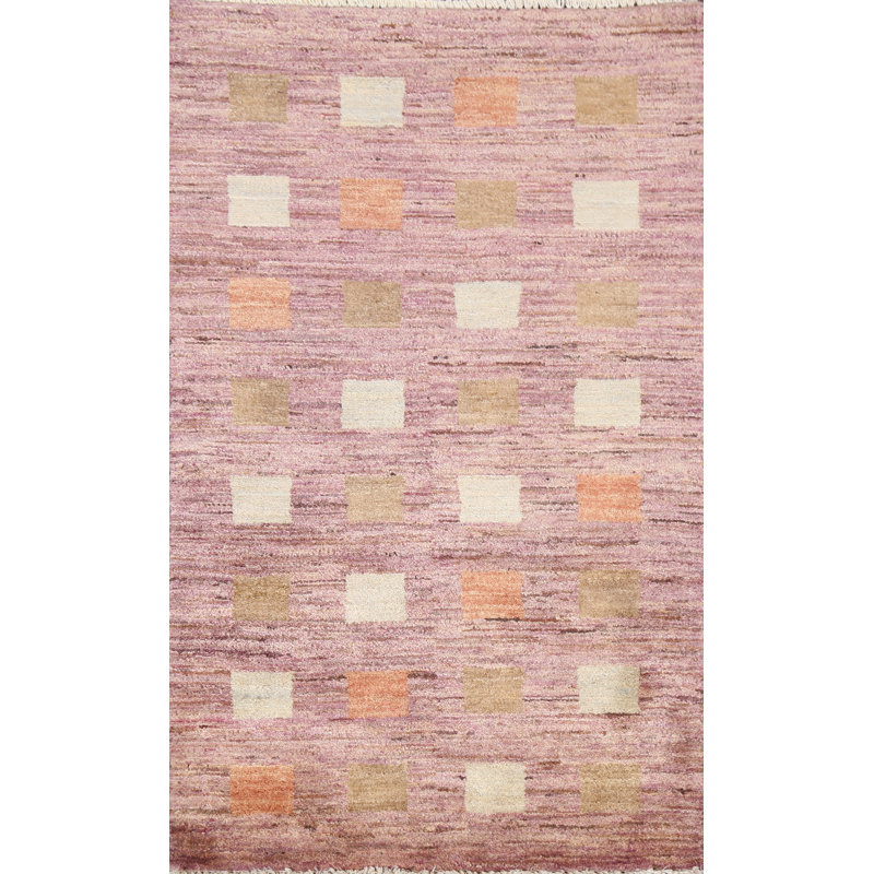 Tapis en laine fabriqué à la main Gabbeh 3 x 4
