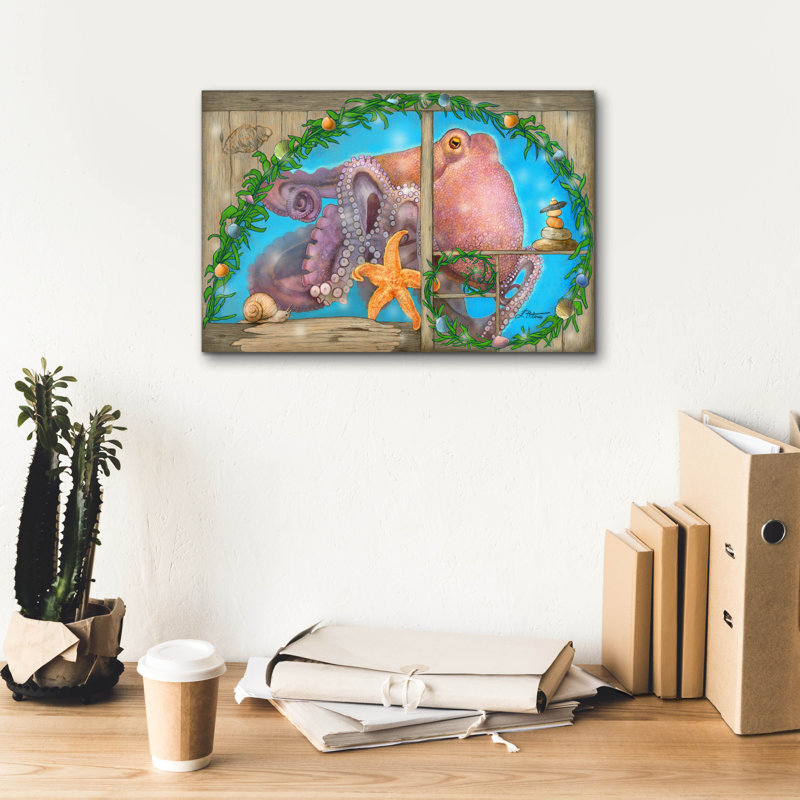 Toile épique Graffiti «Conversations With Cairns» par Art and a Little Magic, 26 po x 18 po, H 12 po x l 18 po x P 0,75 po