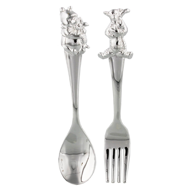 Disney Winnie The Pooh Silverplated Fork & Spoon Set