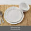 Mikasa Belle Scalloped 12 Piece Dinnerware Set, Service for 4