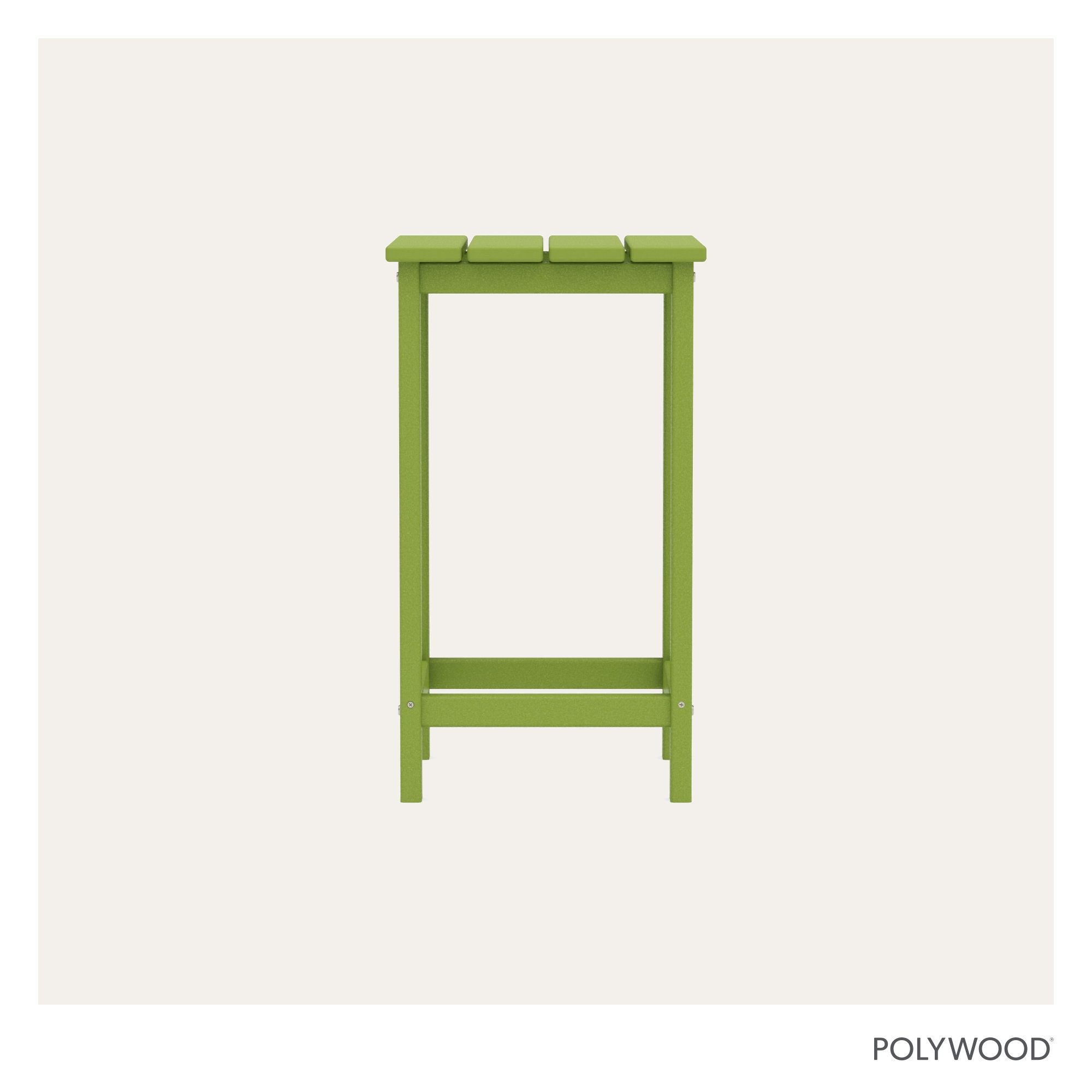 POLYWOOD Long Island 26" Counter Side Table, Lime