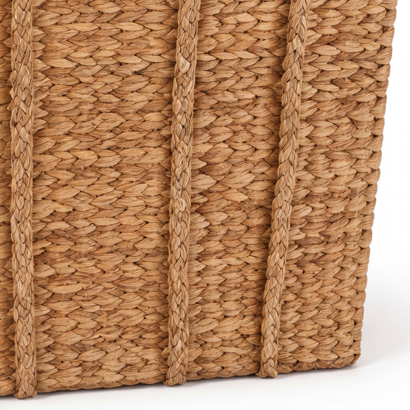 Panier de rangement décoratif et fonctionnel tissé à la main Cole et Grey Seagrass avec poignées tressées, Brown