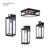 Haviland 16.75 in. H 1-Light Textured Black Dusk to Dawn Sensor Outdoor Wall Sconce, Durable Steel, Clear Glass Shade, LED Compatible for Exterior Porch Patio Front Door or Garage-1242857405-1261296037