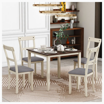 Cledith 5 Piece Dining Set Square Dining Table Set Kitchen Set For 4